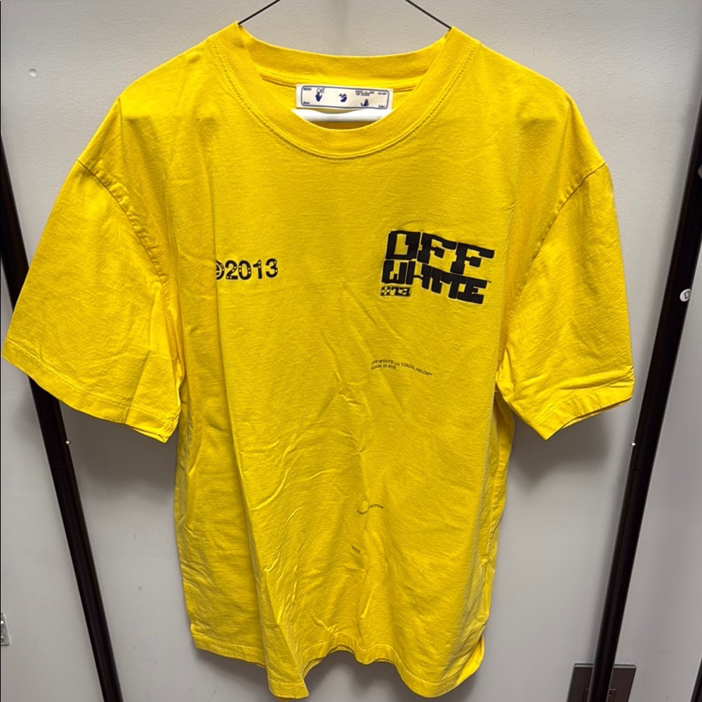 Off-White Yellow Graphic T-Shirt